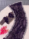 Manna Jk Pure Zimmy Choo Satin Party Wear Saree Suppliers in India